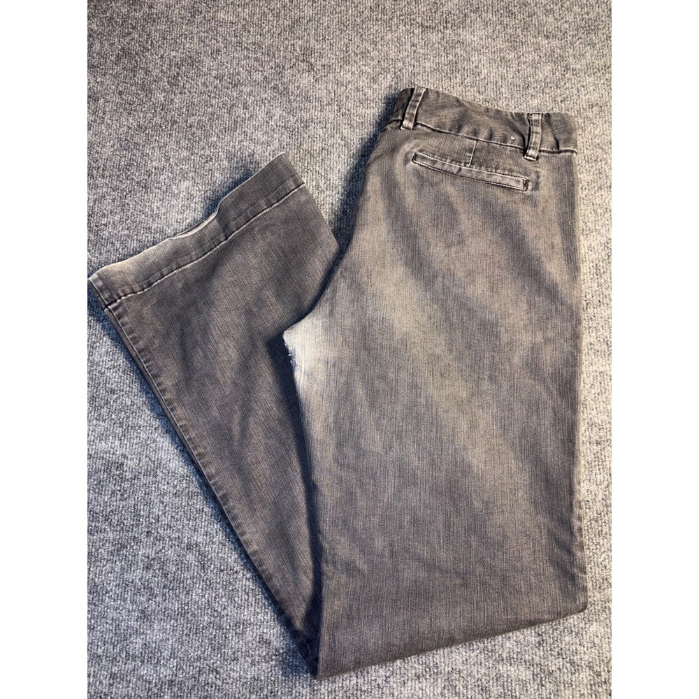 Gap Jeans Womens 12L Gray Denim Stretch Grunge Americana Flared Leg 2-Button Fly